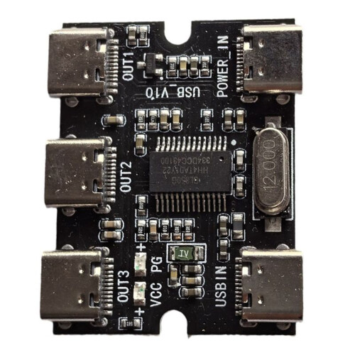 2X TYPE-C USB Expansion Board Hub Usb Hud Expansion Module 1 in 3 Out with Power Interface 1
