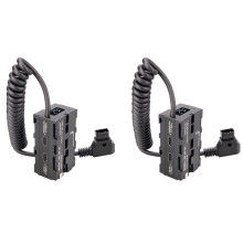 2X D-TAP to NP-F550/970 Dummy Battery NP-F Double-Sided Dummy Battery Camera Monitor Image Transmission Photography