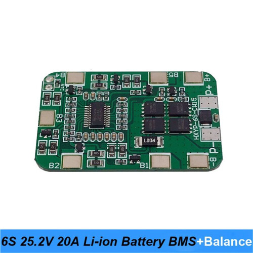 4X 6S 25.2V 20A BMS Lithium Battery Board with Balancing for 25V Screwdriver and 24V Battery Pack Use 1