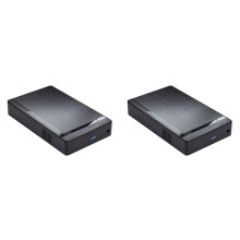 2Stück 3,5-Zoll-HDD-Gehäuse, -auf-USB-3.0-Adapter, Externes Festplattengehäuse für 2,5/3,5-Zoll-SSD-Festplatte für PC, Laptop, EU-Stecker