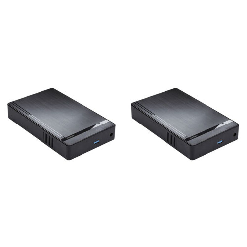 2X Caixa para HDD de 3,5 Polegadas  para Adaptador USB 3.0 Gabinete para Disco Rígido Externo para Disco SSD de 2,5/3,5 Polegadas HDD para PC e