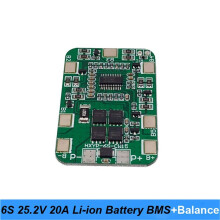 4X Scheda Batteria al Litio 6S 25.2V 20A BMS con Bilanciamento per Cacciavite 25V e Uso Pacco Batteria 24V