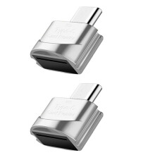 2X TF-Kaartlezer TF-Kaart NAAR Type-C-Kaartlezer OTG-Adapter Geheugenkaart Naar USB C Hoge Snelheid voor Mobiele Telefoons Laptop A