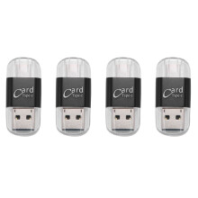 4X Lettore di Schede USB In Alluminio Tipo C OTG Micro- / TF Adattatore per Lettore di Schede di Memoria Esterna per Computer Portatile (Nero)