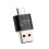 4X Card Reader Aluminum USB Type C OTG Micro-/TF External Memory Card Reader Adapter for Mobile Phone Computer(Black) 5