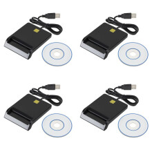 4X Lettore di Card Portatile Universale per ID Carta di Credito Carta di Credito CAC DNIE ATM IC Lettore di Carte SIM per Telefoni Android e
