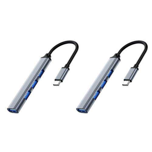 2X 4  USB Hub Splitter Multi Hub Typ C auf USB 3.0 Adapter USB Mehrere  Netzteil
