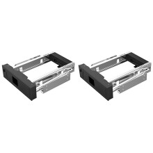 2X 1106SS 5.25 Trayless Hot Swap Mobile Rack CD-ROM 3.5 Inch Internal Hard Drive SSD Adapter - Black