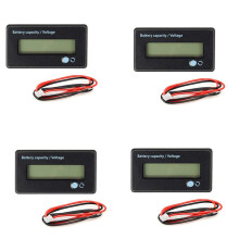 4X Battery Meter Battery Capacity Voltage Monitor,  12/24/36/48/60/72/84V Battery Capacity Voltage Gauge Indicator