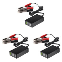 3X CC Portable avec Clip de Batterie, Chargeur USB 12 V/24 V à 5 V 4 , Adaptateur Multiport, Autres TéLéPhones Intelligents et Tablettes