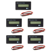 5X Battery Meter Battery Capacity Voltage Monitor, 12/24/36/48/60/72/84V Battery Capacity Voltage Gauge Indicator
