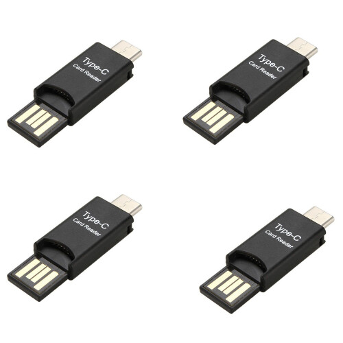 4X USB 3.1 Type C USB-C to Micro- TF Card Reader Adapter for  PC Cellphone
