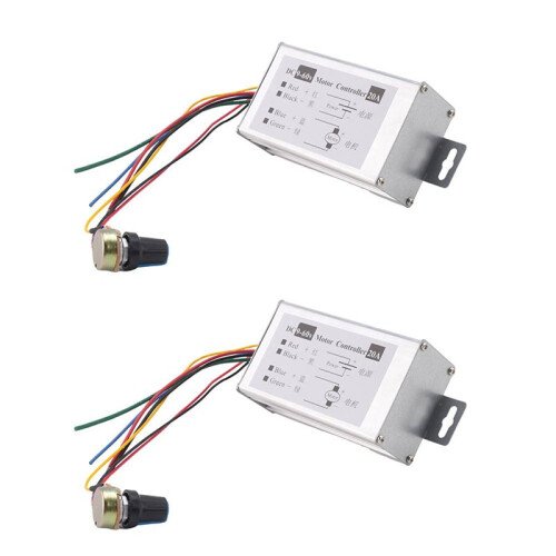 2X DC9V 12V 24V 48V 60V 20A PWM Motor Speed Controller Regulator Driver 0-1200W Adjustable Current