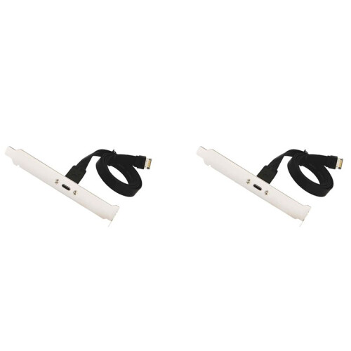 2X USB 3.1 Type C Front Panel Header Extension Cable,Type E to USB 3.1 Type C Cable,Internal Adapter Cable,(50cm) 1
