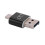 2X Card Reader Aluminum USB Type C OTG Micro-/TF External Memory Card Reader Adapter for Mobile Phone Computer(Black) 2
