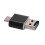 2X Card Reader Aluminum USB Type C OTG Micro-/TF External Memory Card Reader Adapter for Mobile Phone Computer(Black) 3