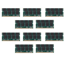 10X 1GB DDR1 Memoria RAM para Computadora Portátil SO-DIMM 200PIN DDR333 PC 2700 333MHz para Computadora Portátil Sodimm Memoria