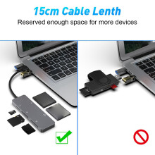 2X USB 3.0-Multifunktionskartenleser CFast/CF/XD//TF-Kartenleser 5-In-1-USB-Kartenleser 5 Gbit/S für PC-Laptop-ZubehöR