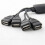 6X 1 Hane Till 4  USB HUB Splitter FöRläNg Kabel USB 2.0 FöRläNgningsdatakabel StröMadapter Socket Converter 7