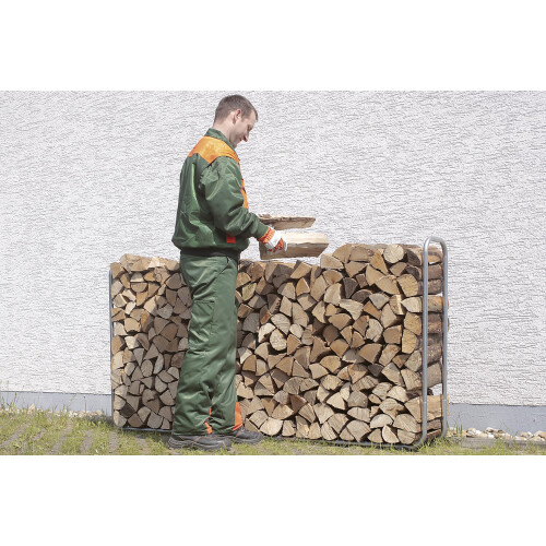 wolfcraft Stacking Aid for Firewood I 5122000 I Size-adjustable firewood store 2