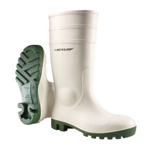 Protomastor - Unisex Knee High Full Safety Waterproof Work Boots, White, S5 Rated Antistatic and Slip-Resistant PVC Wellies with Steel Toecap for