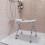 Croydex Adjustable Bathroom & Shower Seat, White 2