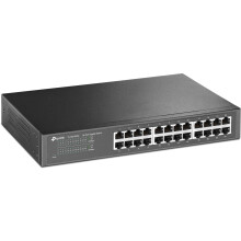 TL-SG1024D 24-Port Gigabit Ethernet Splitter Switch, RJ45 ports 10/100/1000 Mbps Network Swith, Auto-MDI/MDIX Rack-Mount/Desktop, Loop Prevention,