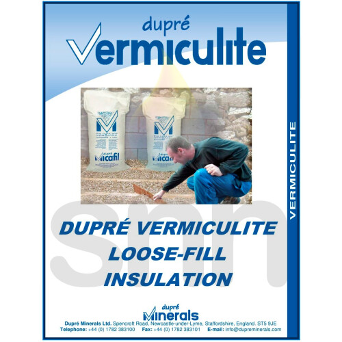 Vermiculite Micafil 100 Ltr Pack Void Loose Back Fill Medium Grade flexible flue 1