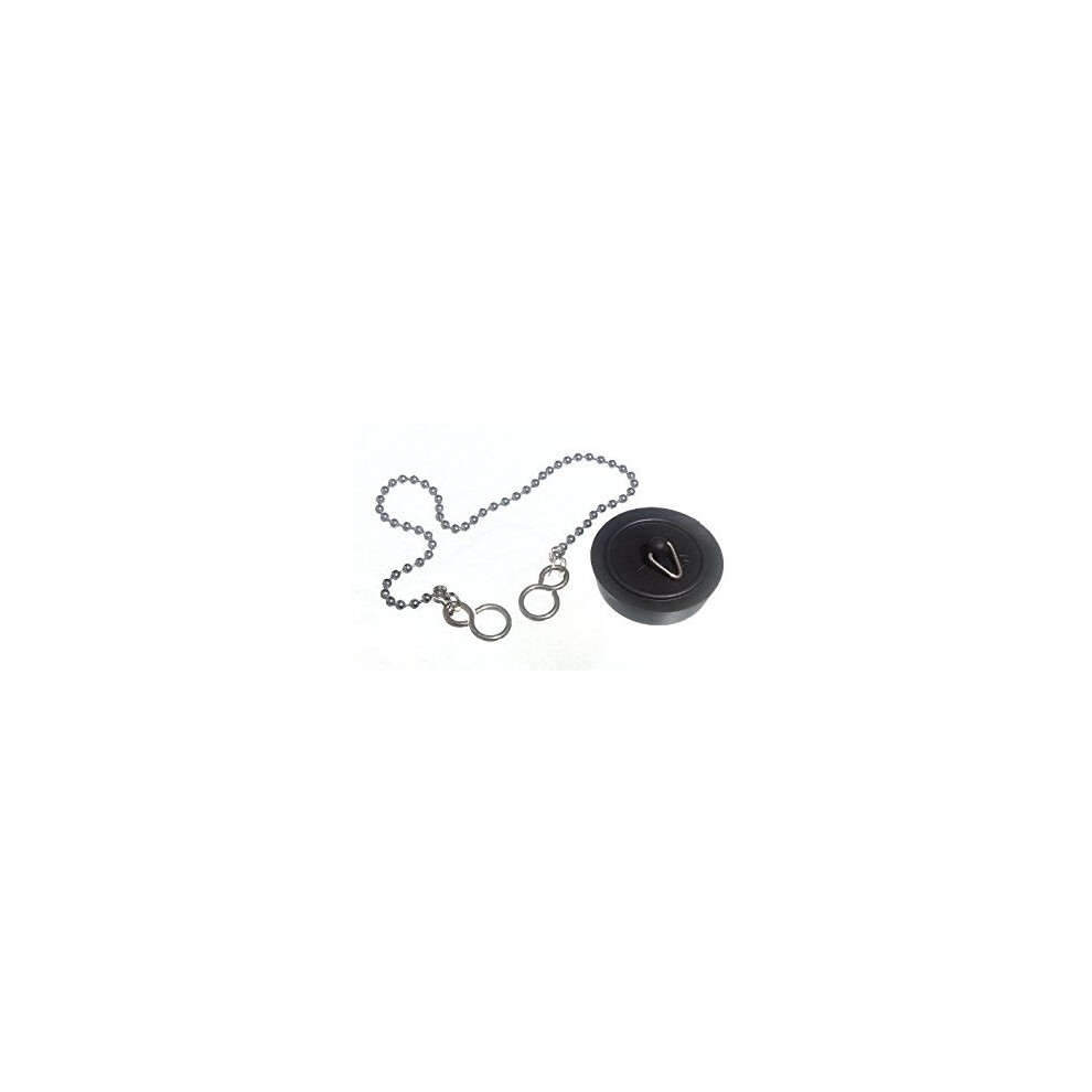 Basin Plug Black 38Mm 1 1/2 Inch With 300Mm Chain 5053155018579