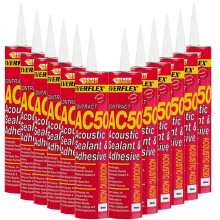 12 x Everbuild AC50 Acoustic Sealant and Adhesive - C4 380ml