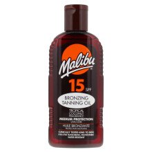 Sun SPF 15 Bronzing Tanning Oil with Medium Protection, Water Resistant, Tropical Scent, 200ml