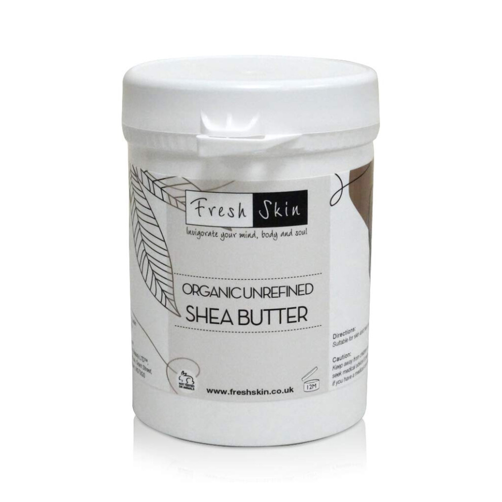Freshskin Beauty Ltd | 250G Shea Butter Certified Organic - Unrefined, Cold Pressed, 100% Pure, Raw & Natural