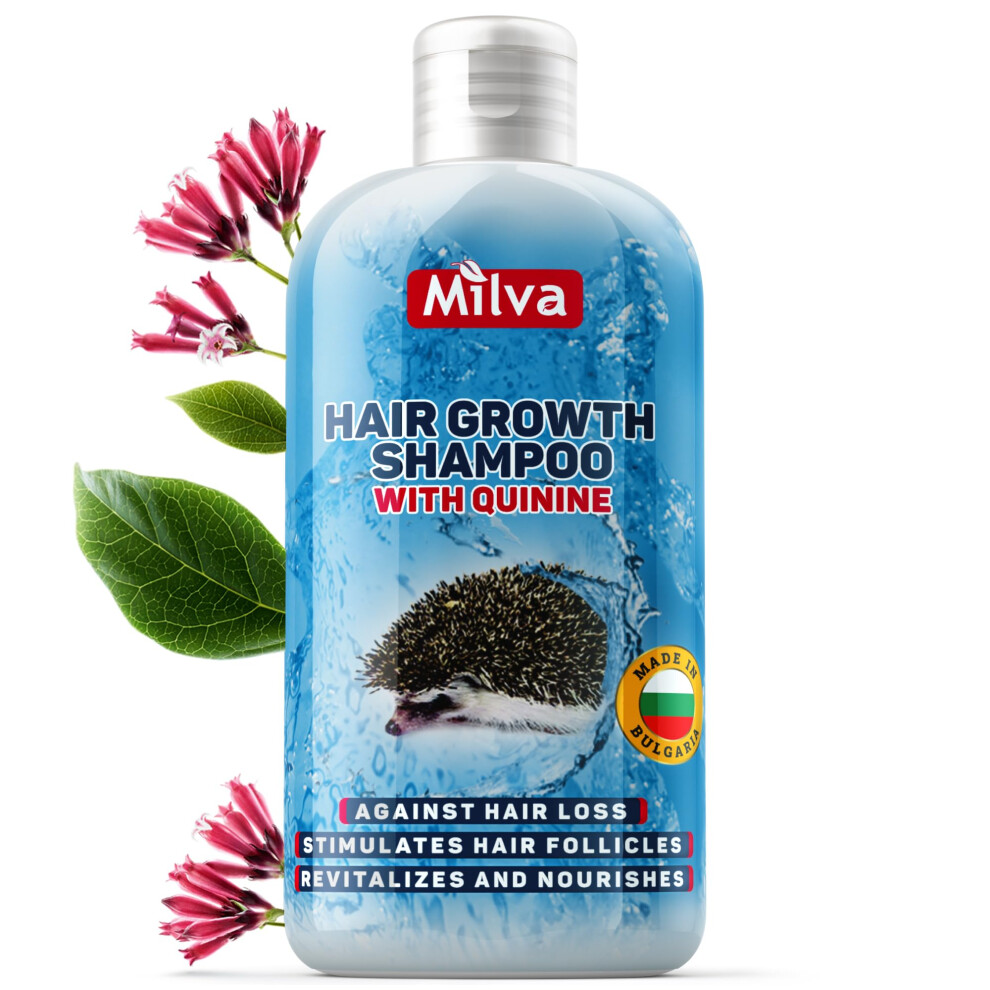 Milva Hair Growth Shampoo With Natural Quinine Extract - 200Ml Thickening Treatment For Fine & Thinning Hair - Strengthening Anti-Hair Loss Shampoo For