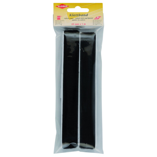 819-01 25 mm Hook and Loop Self Adhesive Strip, Black