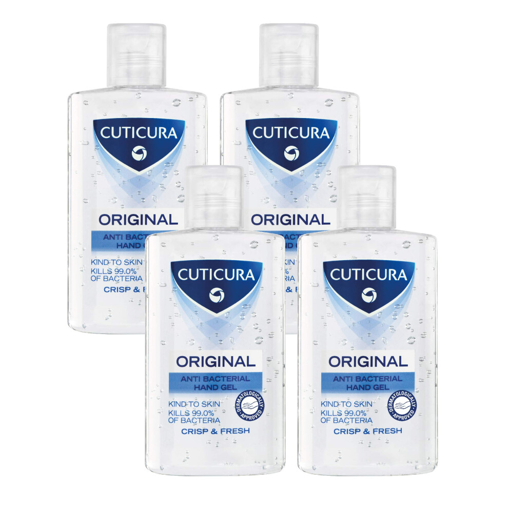 Cuticura Original Anti Bacterial Hand Gel Crisp And Fresh, 250Ml (Pack Of 4) [Packaging May Vary]