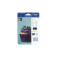 LC123BK - 2-pack - High Yield - black - original - ink cartridge