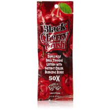Black Cherry Crush Dark Tanning Sunbed Lotion with Bronzing Beads for Instant Colour Sachet 22 ml