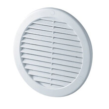 White Circle Air Vent Grille 100mm / 4" with Fly Screen / Mesh / Net Round Duct Furniture Ventilation Ducting Cover TRU13