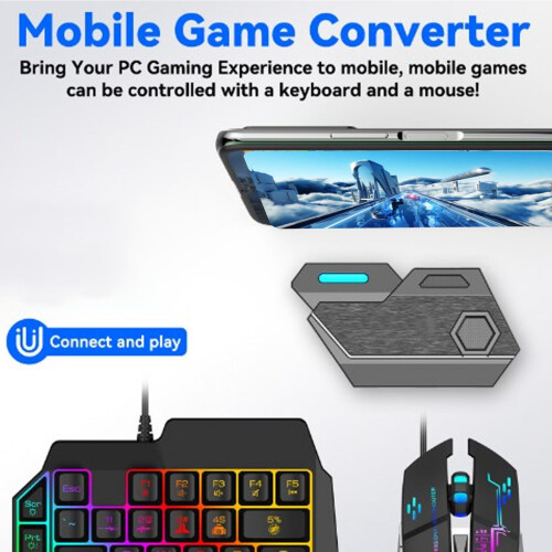 Supporto convertitore di tastiera e mouse 4 in 1 per giochi mobili 2