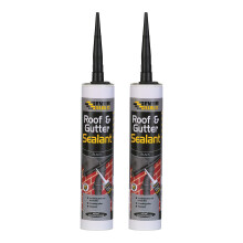 2 X Roof & Gutter Sealant Black 310ml EVBROOFBL