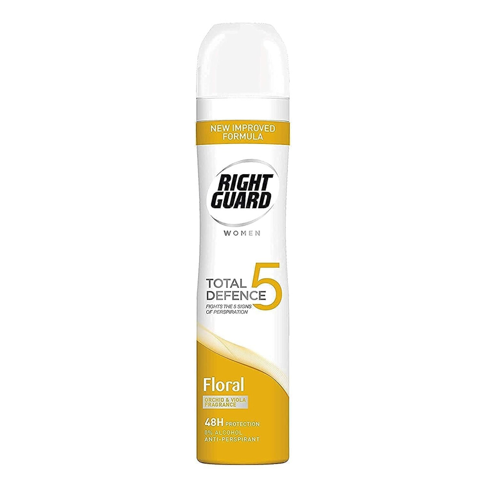 Right Guard Women Total Defence 5 Floral Power Anti-Perspirant, 250Ml