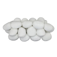 The Stove Wizard 10 White Ceramic Pebbles Coal Replacement Accessories for LPG Bio Ethanol Gas Fires Electric Fires Realistic Firebed Stones UK Made