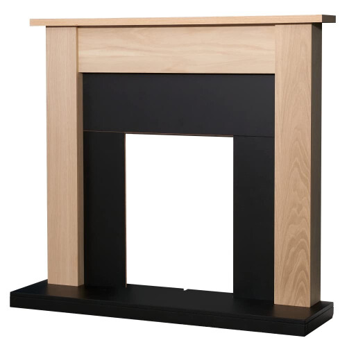 Adam Southwold Fireplace in Oak & Black, 43 Inch 2