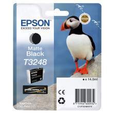 C13T32484010 Ink Cartridge for Printer, Matte Black, Genuine