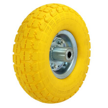 10" Hand Truck Tyre 4.10/3.50-4 Solid Rubber PU-Filled Wheel for Sack Truck and Barrow - Puncture Proof