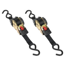 ATD25301 AUTO RETRACT RATCHET TIE DOWN STRAP 25MM X 3 METRE *PACK OF 2*