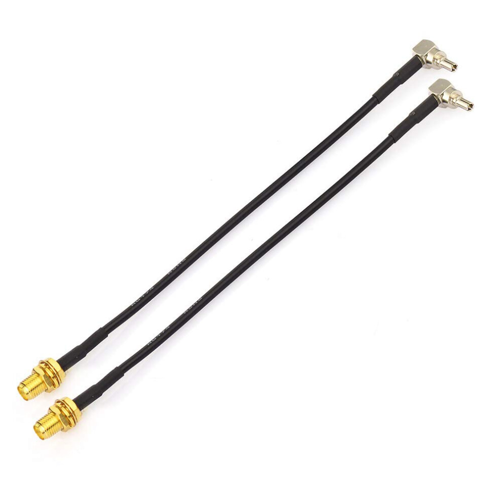 4G Antenna Sma Cable 4G Lte Crc9 Male Right Angle To Sma Female Bulkhead Antenna Extender Cable Rg174 6Inch 15Cm 2Pcs For 4G Router 2G 3G 4G Lte 712321183521