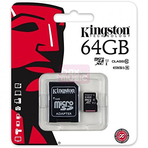 Kingston 64GB Micro SD SDXC Card Class 10 for Samsung Galaxy A3 A5 A7