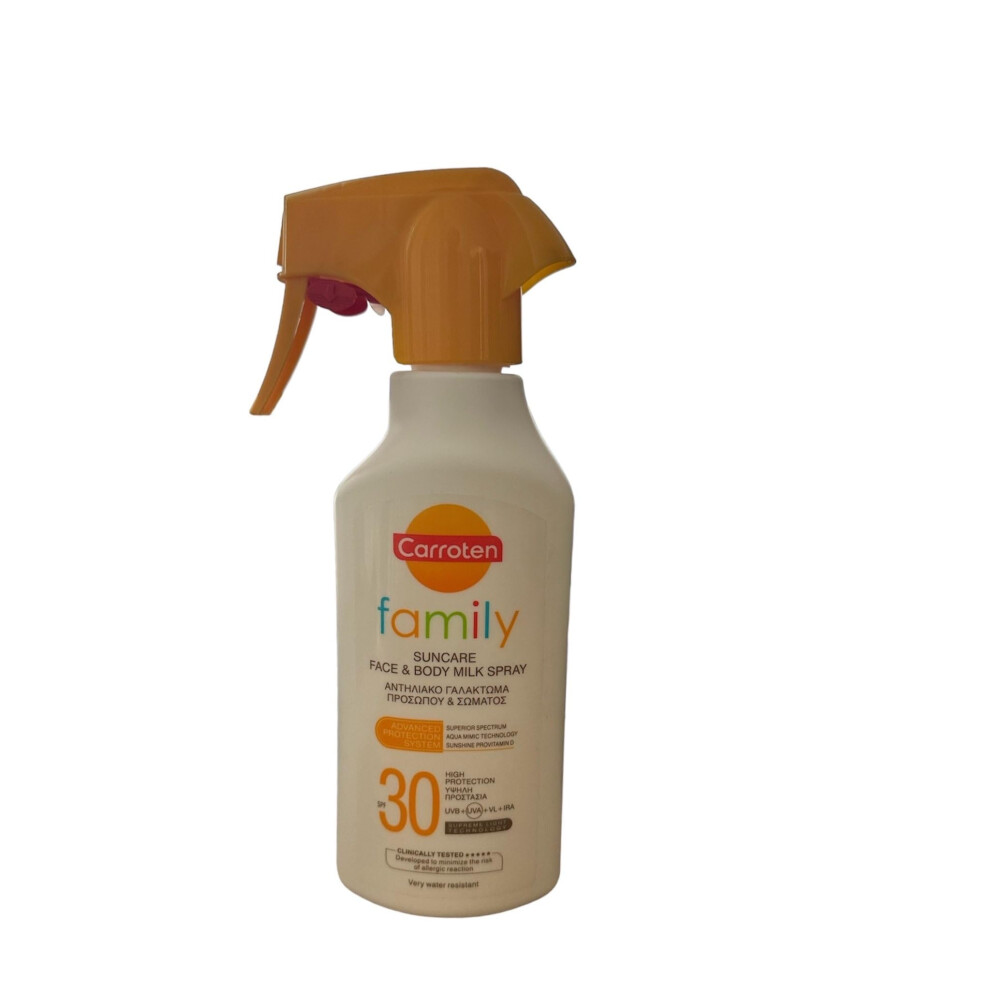 Carroten Family Suncare Milk Spray Uva+Uvb+Ir Spf30 300Ml