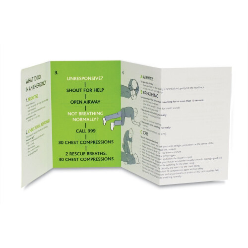 First Aid English Guidance Leaflet - Pack of 50 2
